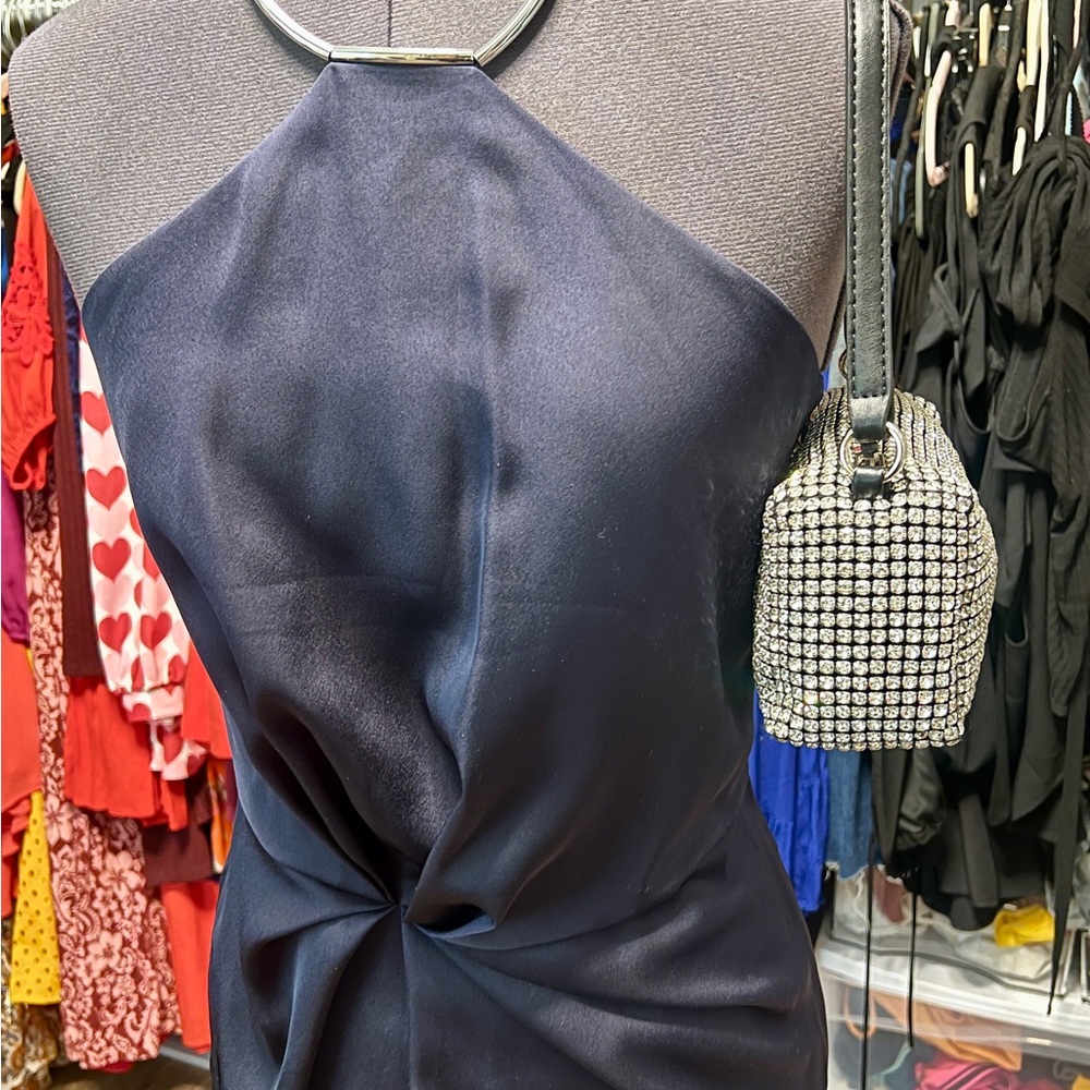 Elegant Navy Blue Blouse